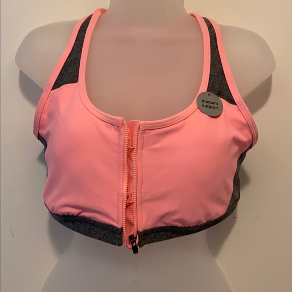 Xersion Zip Up Sports Bra - Picture 2 of 6